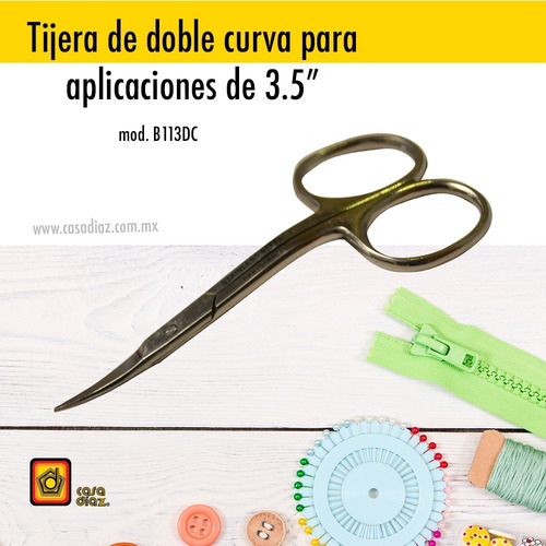Tijeras De Doble Curva De 3.5 PuLG. Para Costura