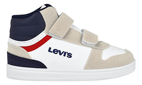 Tenis Niño Levi´s 0409370824 Simipiel Blanco 13-16
