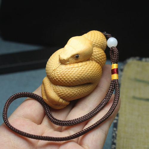 - Figura Tallada A Mano Serpiente Estatua Escultura Arte