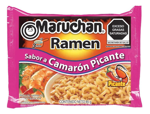 Sopa Maruchan Ramen Sabor Camarón Picante 85g. Pack X 10 -
