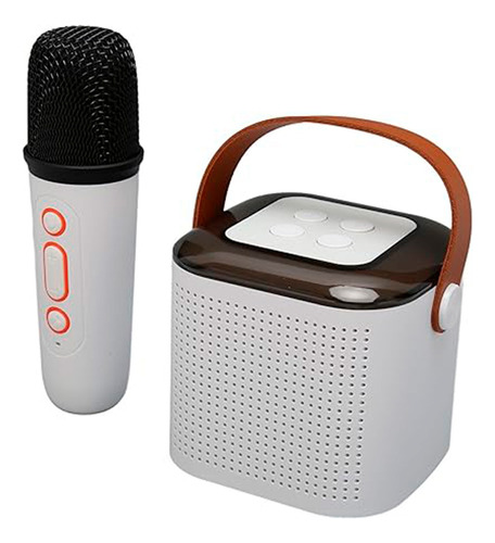 Mini Karaoke Portátil Bluetooth, Micrófono Con Altavoz Para Interior Y Exterior Color Blanco