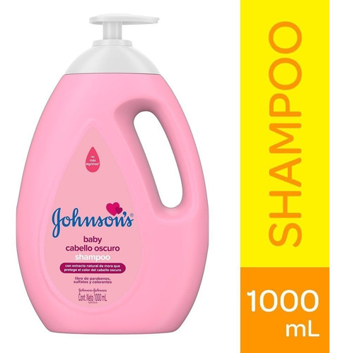 Shampoo Johnson's Baby Cabello Oscuro Sin Parabenos 1 Litro