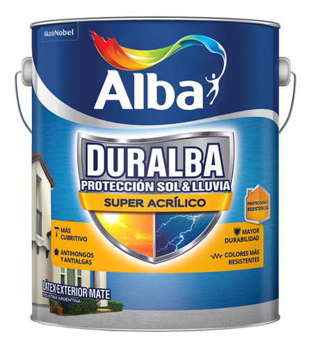 Duralba Acrílico Pintura Látex Exterior Blanco 4l | Giannoni