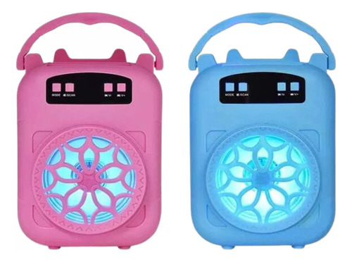 Parlante Portatil Delhi Inalambrico Bluetooth 500w 3 PuLG Color Rosa