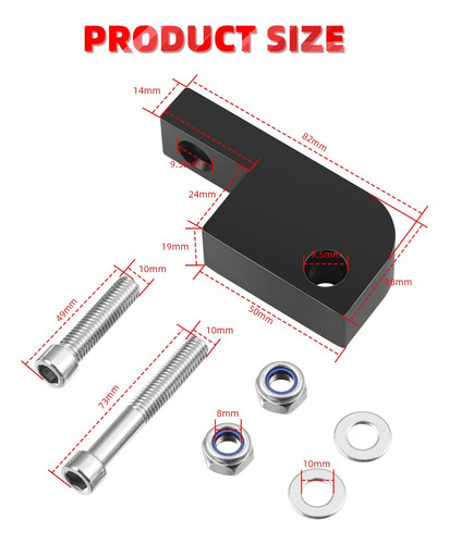 Bloque De Extensión De Faros Delanteros De Motocicleta Compa