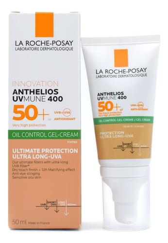 La Roche Posay Anthelios 50+ Gel Crema Antibrillo Con Color