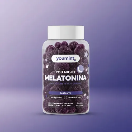 Melatonina Gummy Sono Tranquilo Youmint Zero Açucar Uva Unitário
