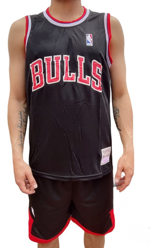 Uniforme De Basquetbol Niño - Niña Bulls Negro