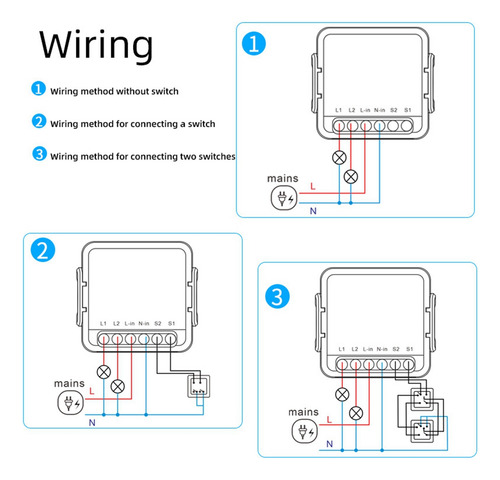 Módulo De Interruptor De Relé Zigbee De 10 A, 3 Canales, Ac1