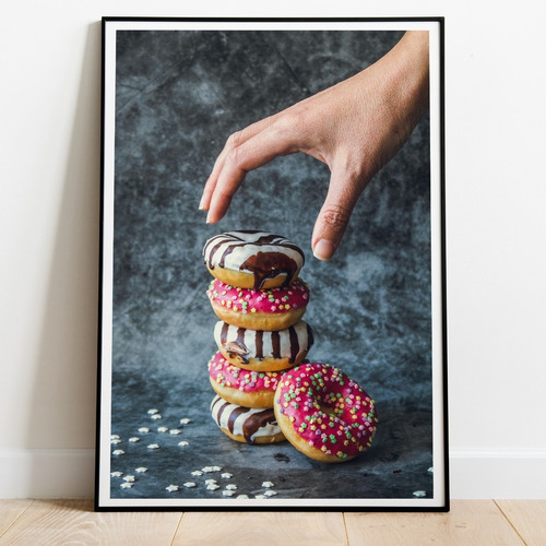 Vinilo Decorativo 30x40cm Poster Afiche Donuts Pasteleria 