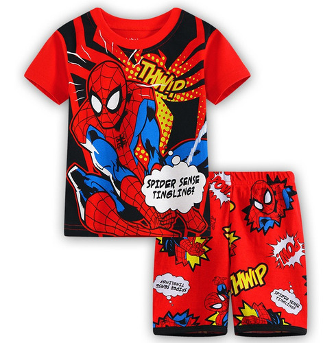 Conjunto De Camiseta De Manga Corta Para Niños Marvel Spider