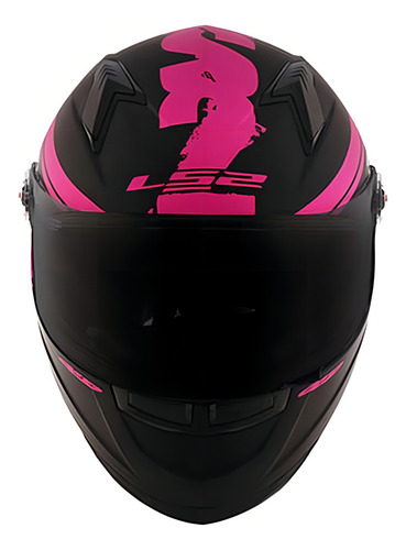 Capacete Ls2 Ff358 Fluo Matte Black Pink Preto Rosa Fosco