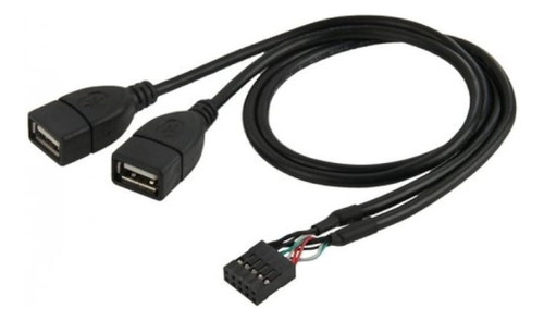 Jser Usb 10 Pines 9pin Placa Base Hembra Cabezal A Doble Cab