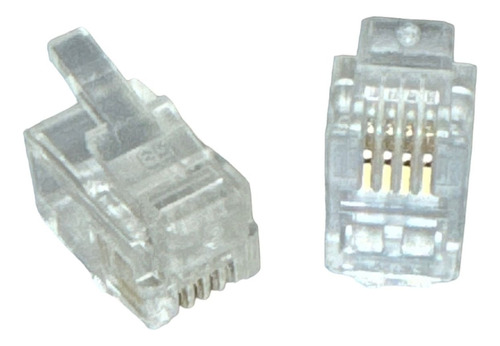 Ficha Rj11 Telefono Plugs Macho X 55 Unidades