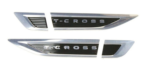 Tag Lateral T Cross Cromado Original Vw 2gp064317a