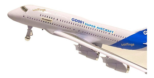 Imagen 8 de 10 de Avion Grande De Juguete A Friccion Juego Niños Luz Y Sonido
