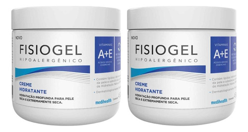 Kit Creme Hidratante Fisiogel Com 2 Unidades De 450g Cada