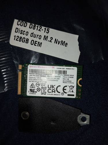 Disco Duro M.2 Nvme128gb Oem