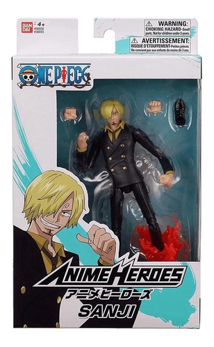 One Piece Figura Sanji Anime Heroes Bandai F0067-3