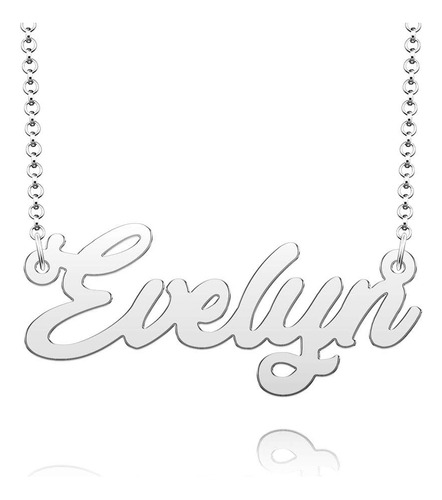 Charmsstory Evelyn Collar Personalizado Con Nombre, Colgante