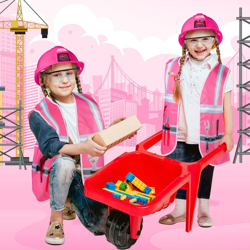 Handepo Disfraz De Trabajador De La Construcción, Casco Para