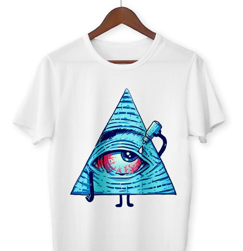 Remera Ojo Rojo Piramide Dolar B/g Diseño Exclusivo Hombre