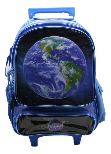 Mochila Escolar Nasa Planeta Tierra Galaxia Con Carro