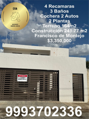 Casa De 4 Recamaras Y 3 Baños En Excelente Ubicacion En Merida Francisco De Montejo