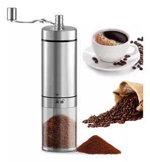 XEOLEO Molinillo de café manual portátil negro mate mecanismo cónico 30 g molinillo de café de granos de café de aluminio 
