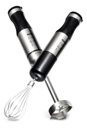 Mixer Minipimer Batidora De Mano 4 En 1 1600w Todo En Uno Color Plateado