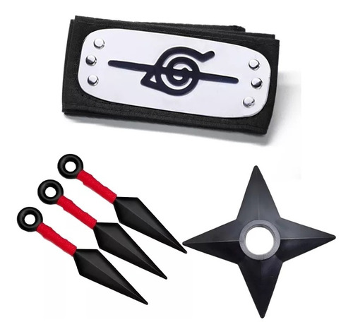 Accesorios De Naruto Akatsuki Anime Bandana Kunai