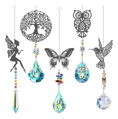 Suncatchers De Cristal Prismas Colgantes Del Sol De Ven...