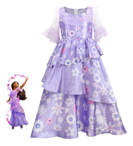 Isabela Encanto Cosplay Vestido De Princesa Púrpura +regalo