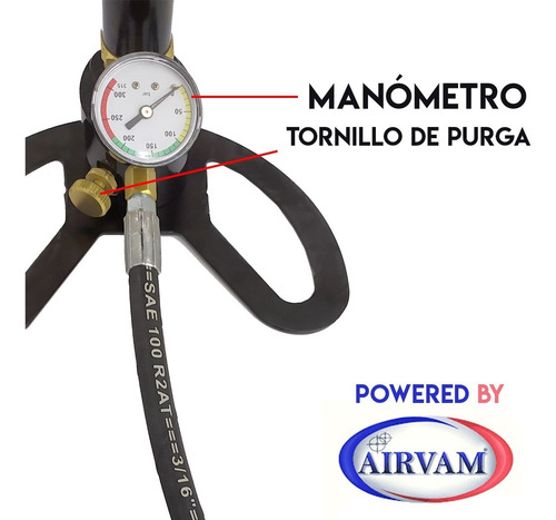 Imagen 5 de 10 de Inflador Apolo Airvam Pcp 300 Bar