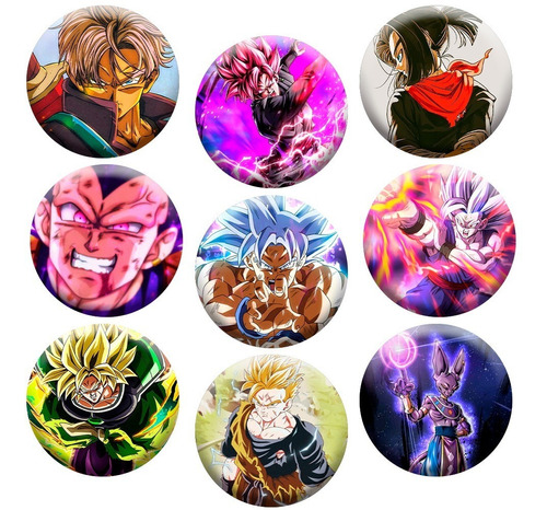 30 Pin Botón Anime Dragon Ball Z Super Variedad + Regalo