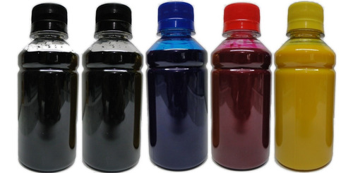 Imagem 2 de 2 de Kit Tinta Sublimática Para Epson - 5 Cores - 100ml Cada Cor