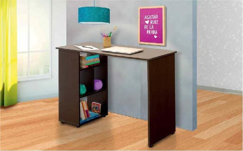 Escritorio Inval ES9903 melamina de 1m x 75cm x 50cm tabaco chic y chantilli