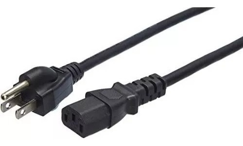 Cable De Poder Ac Corriente Computadora Monitor 3 Pínes Pc