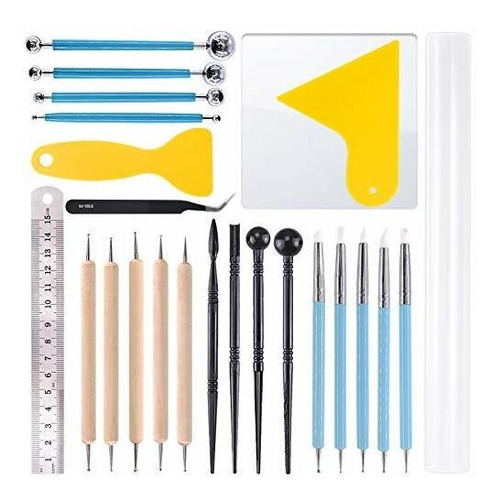 Herramienta Para Cerámica 24 Pcs Pottery Tools, Rustark Poly