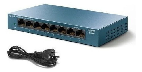 Switch Tp-link Gigabit Ethernet Ls108g, 8 Puertos 11.9 Mpps