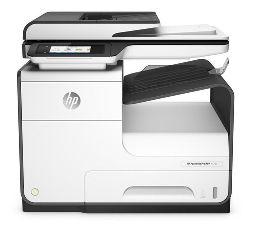 Impresora a color multifunción HP PageWide Pro 477dw con wifi blanca y gris 100V/240V