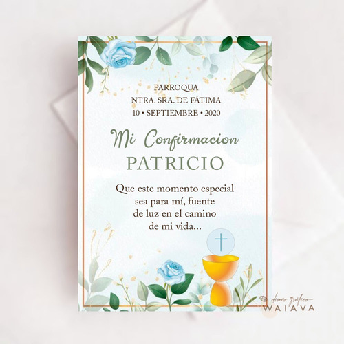 Imagen 10 de 10 de Estampas Confirmación Tarjetas Nenes X 4u