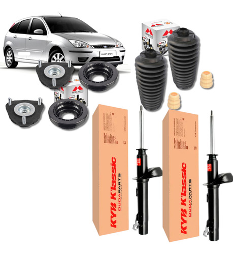 Kit Amortecedor Coxim Dianteiro Focus G1 2000 A 2008 Kayaba