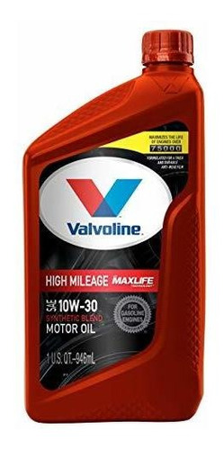 Valvoline High Mileage Con Maxlife Technology Sae 10w-30 Ace