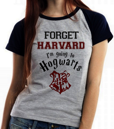 Blusa Baby Look Harry Potter Hogwarsts Harvard Forget