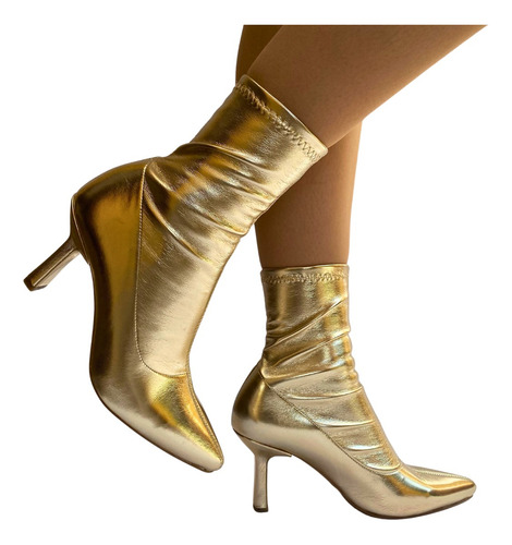 Imagen 4 de 10 de Botin Stretch Felipe Rentería Moda Mujer Tacón 7cms