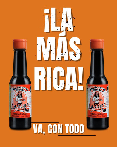 24 Pack Salsa La Negra Va Marisquera Sinaloense 160ml C/u