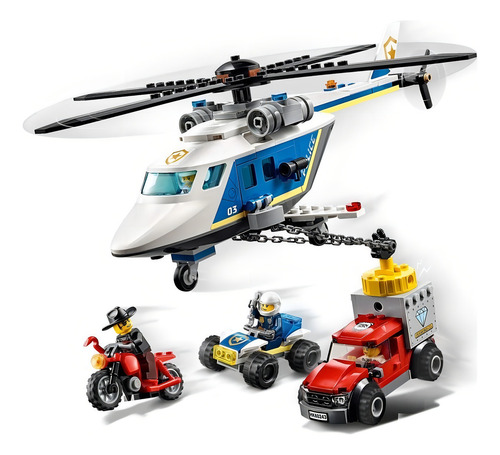 Kit Lego City Policía Persecución En Helicóptero 60243 3