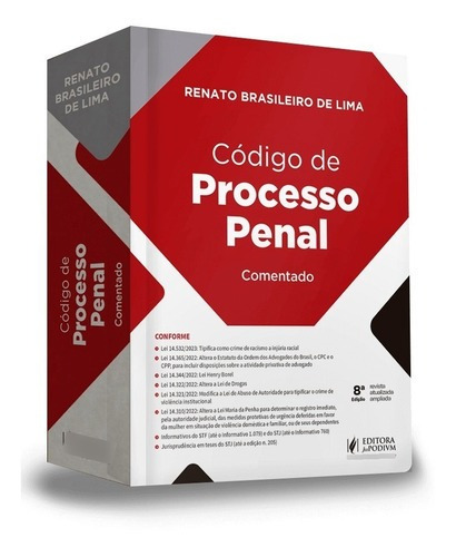Código De Processo Penal Comentado - 8ª Edição 2023 - Renato Brasileiro De Lima