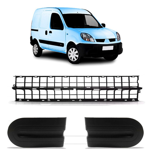 Kit 3 Rejillas De Paragolpe Renault Kangoo  2009 - 2014